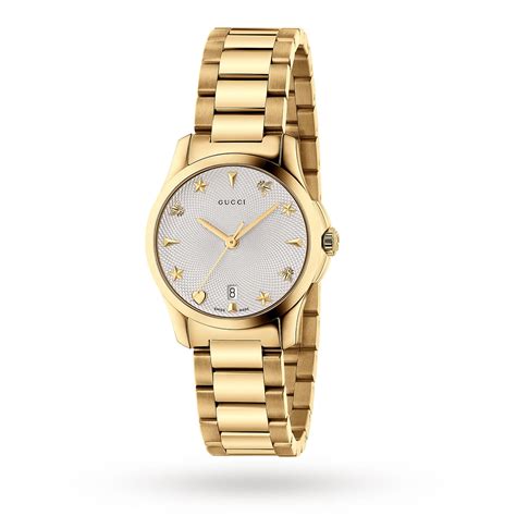 gold and black gucci watch|gucci gold watch ladies.